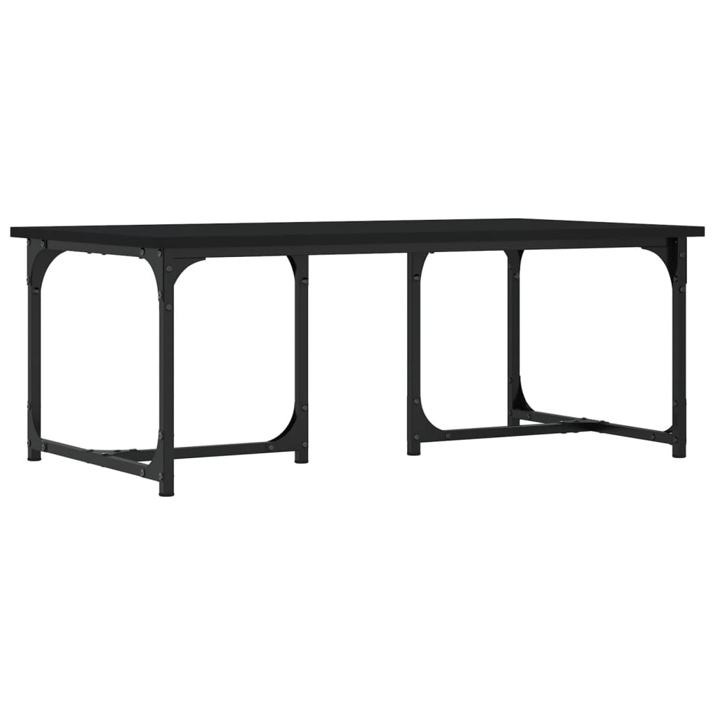 Salontafel 90x50x35 cm bewerkt hout zwart is nu te koop bij PeponiXL, paradijselijk wonen!