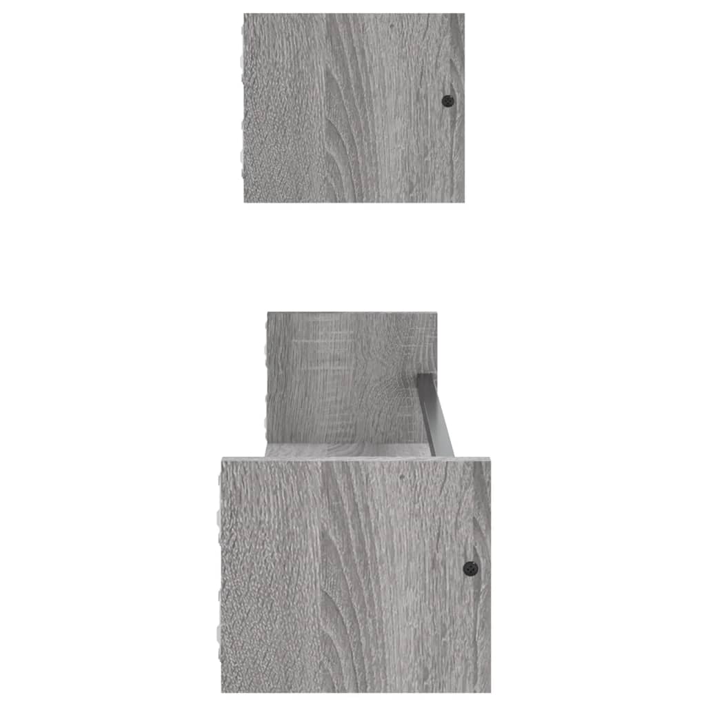 Wandschappen met stangen 2 st 80x16x14 cm grijs sonoma is nu te koop bij PeponiXL, paradijselijk wonen!