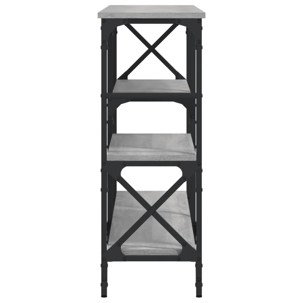 Wandtafel 150x29x76,5 cm bewerkt hout grijs sonoma eikenkleurig is nu te koop bij PeponiXL, paradijselijk wonen!