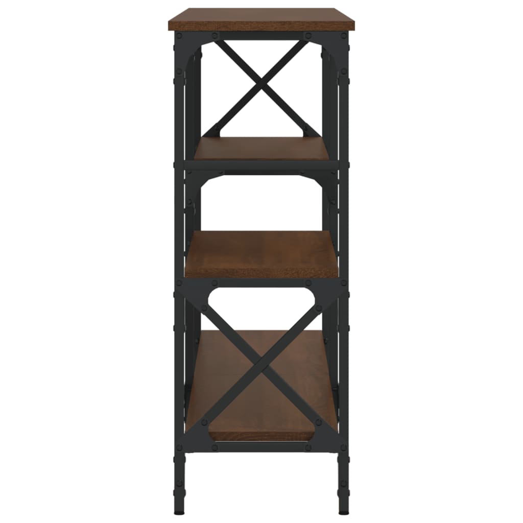 Wandtafel 150x29x76,5 cm bewerkt hout bruin eikenkleur is nu te koop bij PeponiXL, paradijselijk wonen!