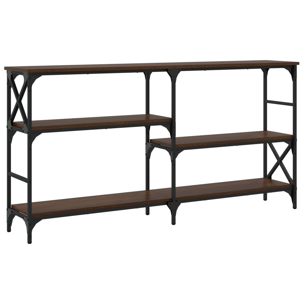 Wandtafel 150x29x76,5 cm bewerkt hout bruin eikenkleur is nu te koop bij PeponiXL, paradijselijk wonen!