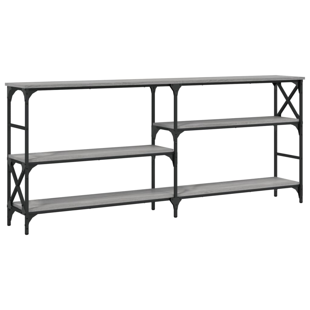 Wandtafel 180x29x76,5 cm bewerkt hout grijs sonoma eikenkleurig is nu te koop bij PeponiXL, paradijselijk wonen!