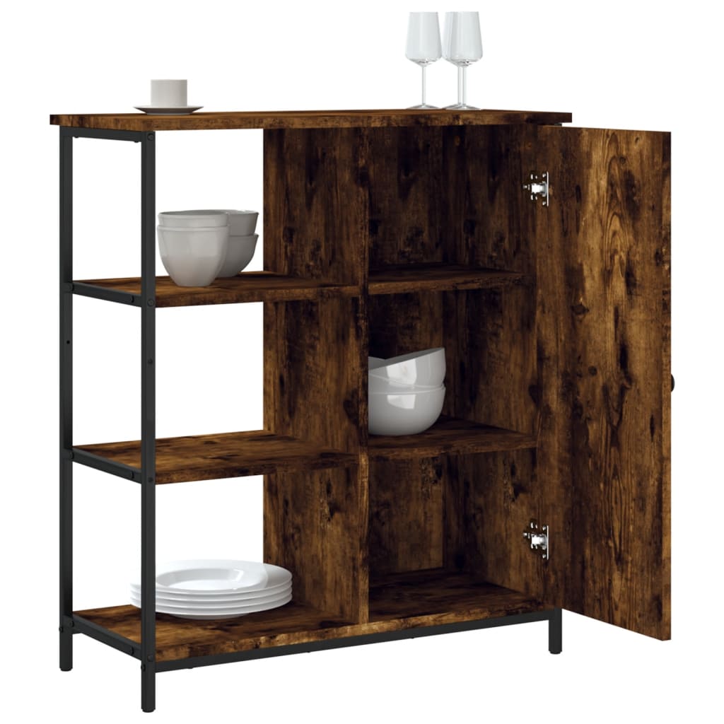 Dressoir 70x30x80 cm bewerkt hout gerookt eikenkleurig is nu te koop bij PeponiXL, paradijselijk wonen!