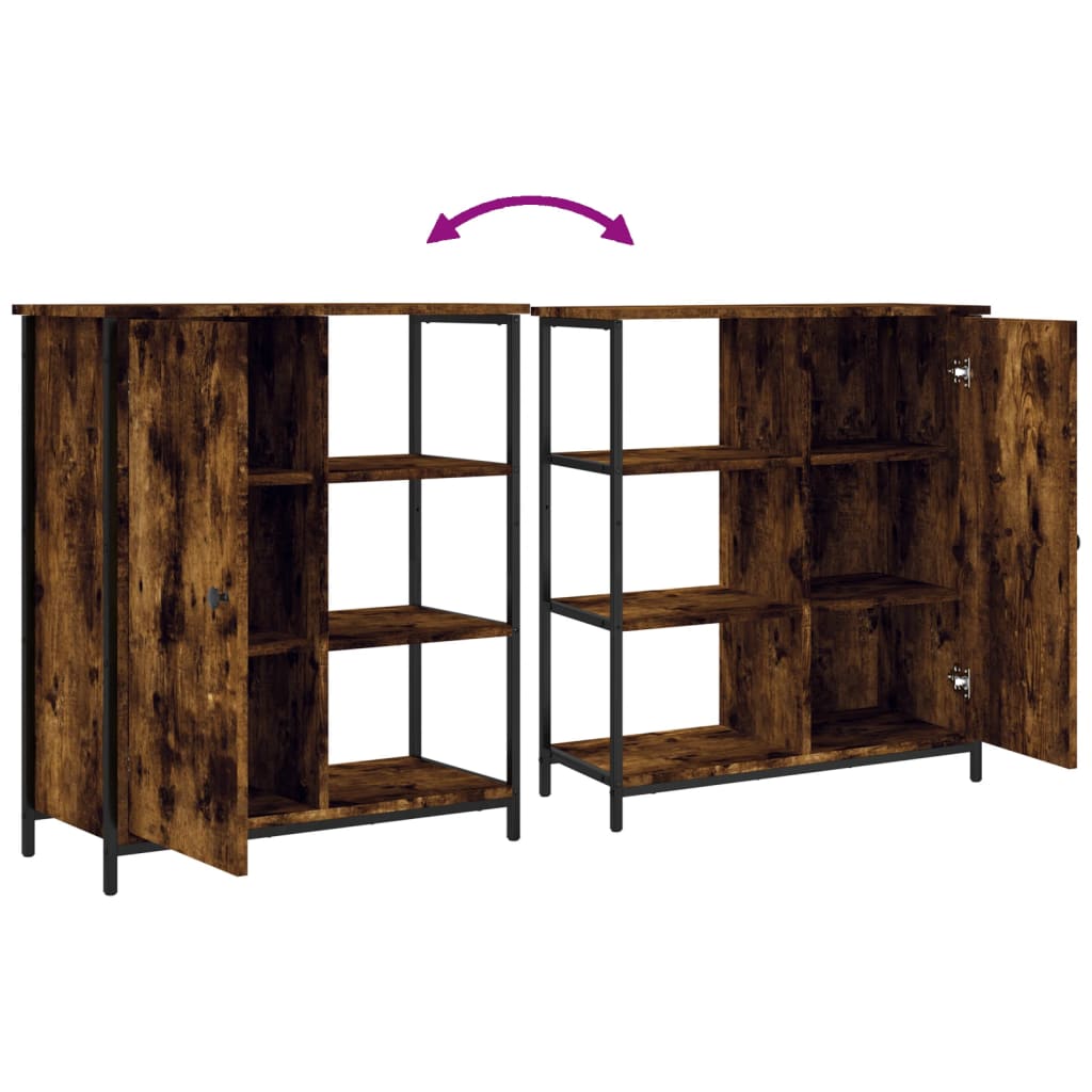 Dressoir 70x30x80 cm bewerkt hout gerookt eikenkleurig is nu te koop bij PeponiXL, paradijselijk wonen!