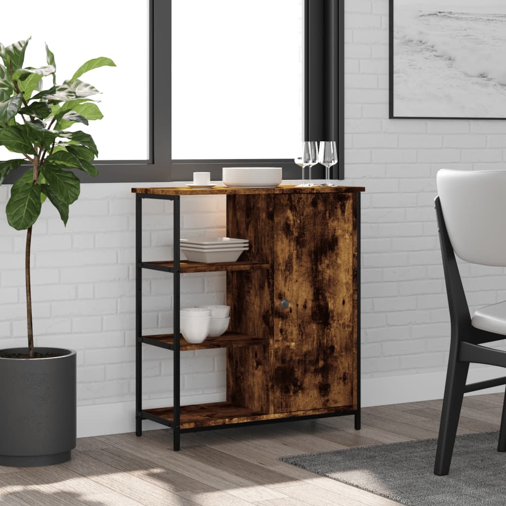 Dressoir 70x30x80 cm bewerkt hout gerookt eikenkleurig is nu te koop bij PeponiXL, paradijselijk wonen!