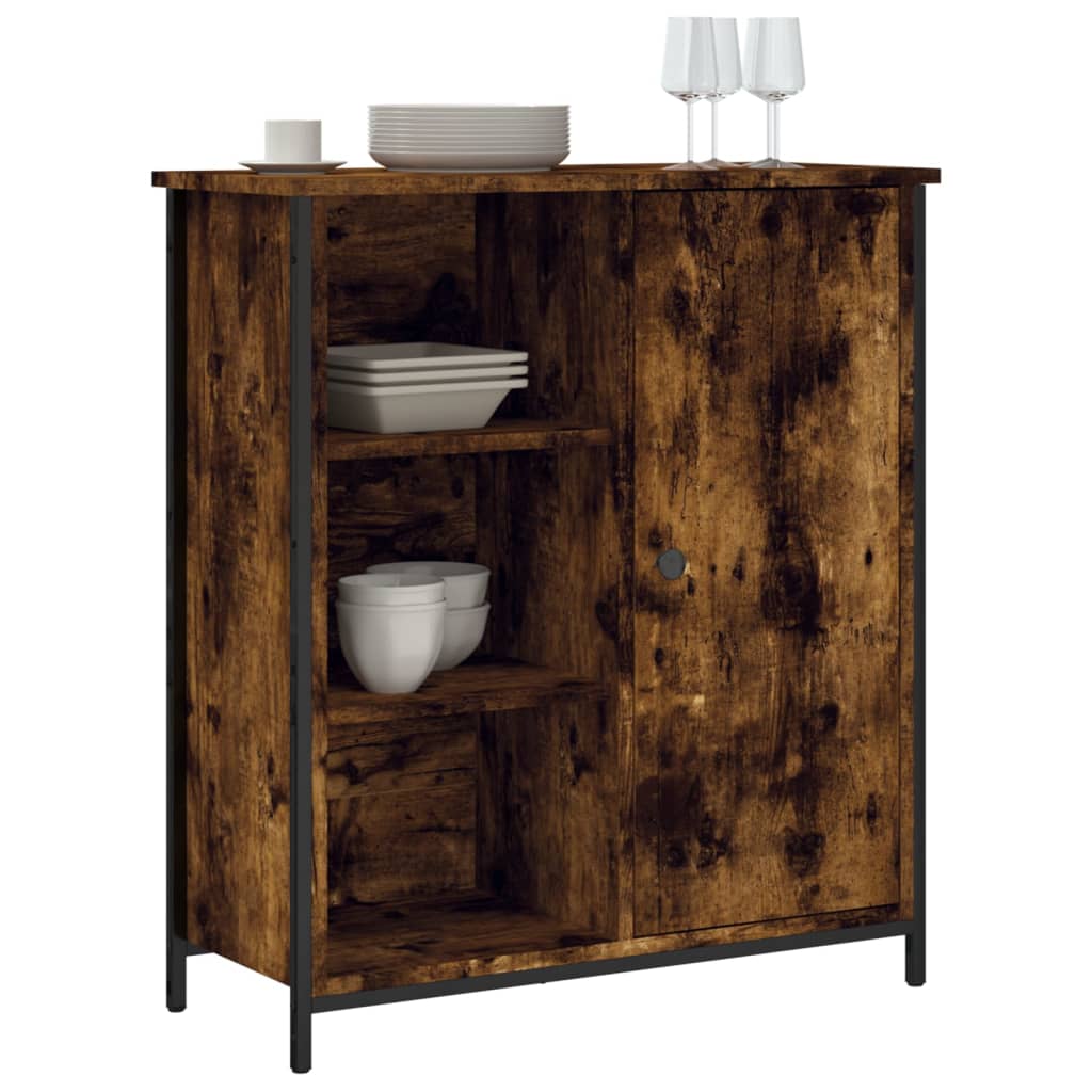 Dressoir 70x30x80 cm bewerkt hout gerookt eikenkleurig is nu te koop bij PeponiXL, paradijselijk wonen!