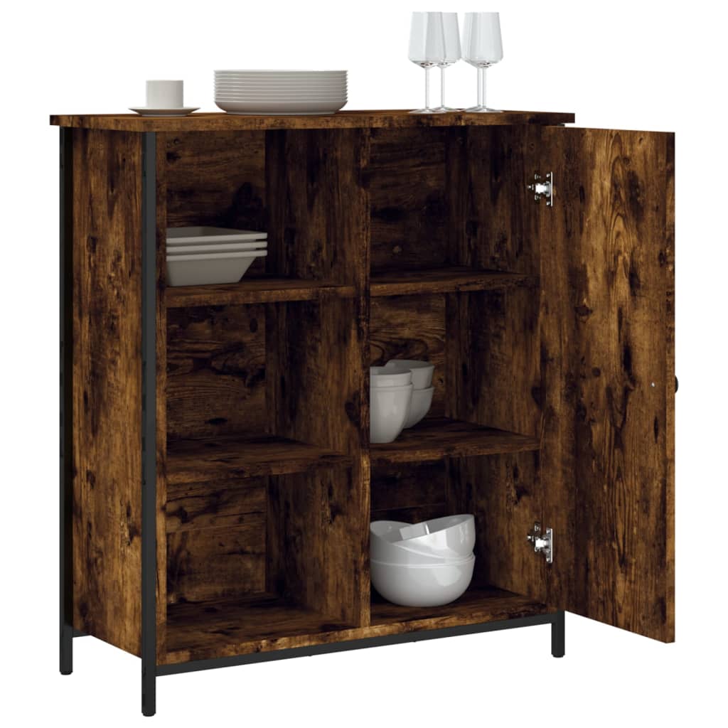 Dressoir 70x30x80 cm bewerkt hout gerookt eikenkleurig is nu te koop bij PeponiXL, paradijselijk wonen!