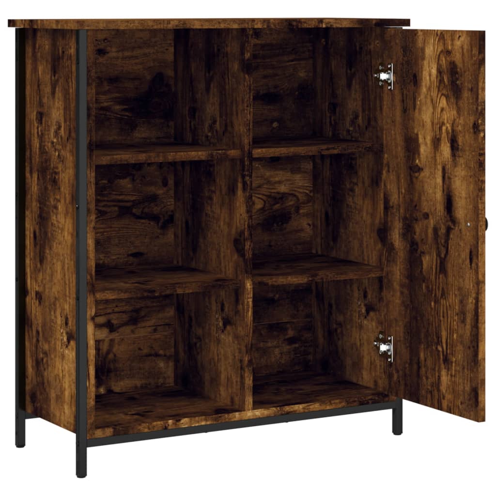 Dressoir 70x30x80 cm bewerkt hout gerookt eikenkleurig is nu te koop bij PeponiXL, paradijselijk wonen!