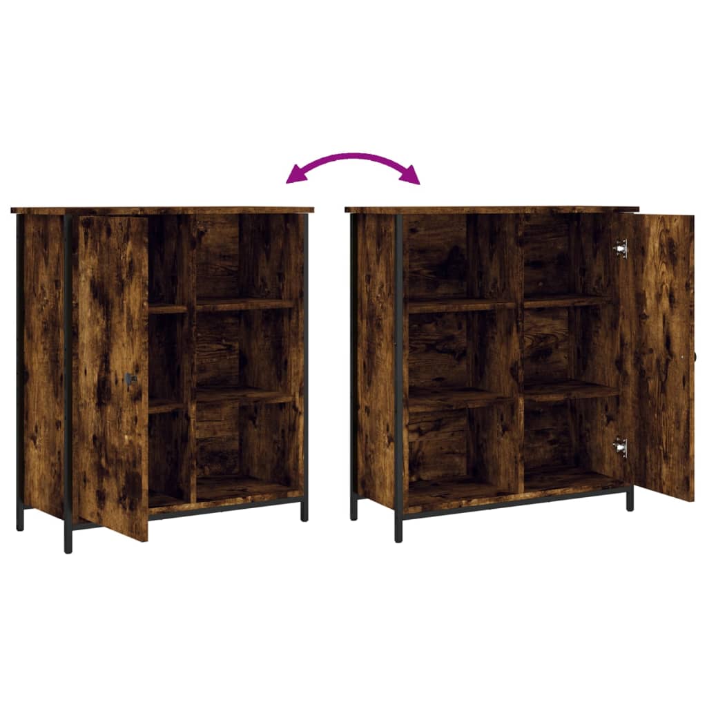 Dressoir 70x30x80 cm bewerkt hout gerookt eikenkleurig is nu te koop bij PeponiXL, paradijselijk wonen!