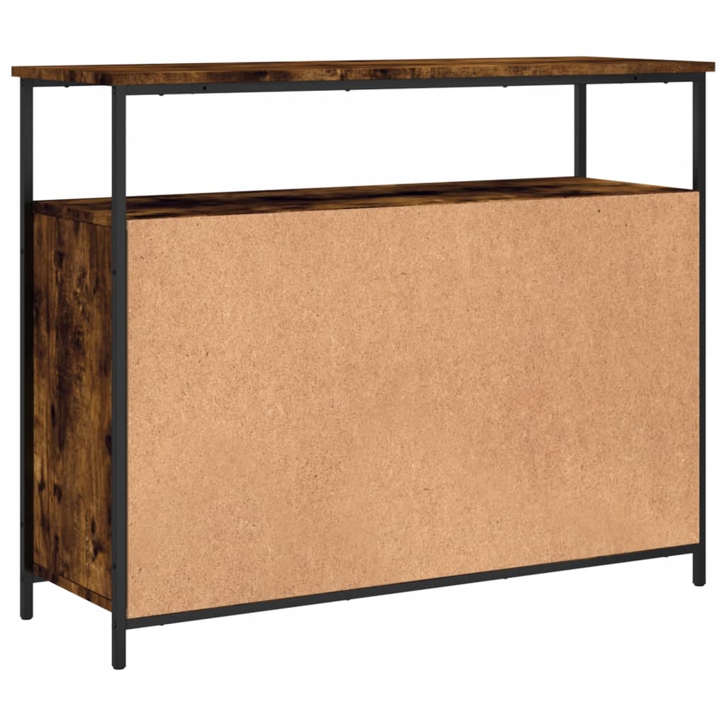 Dressoir 100x35x80 cm bewerkt hout gerookt eikenkleurig is nu te koop bij PeponiXL, paradijselijk wonen!