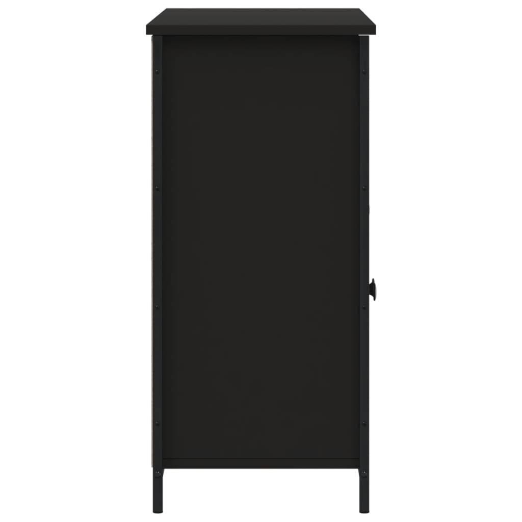 Dressoir 100x35x75 cm bewerkt hout zwart is nu te koop bij PeponiXL, paradijselijk wonen!