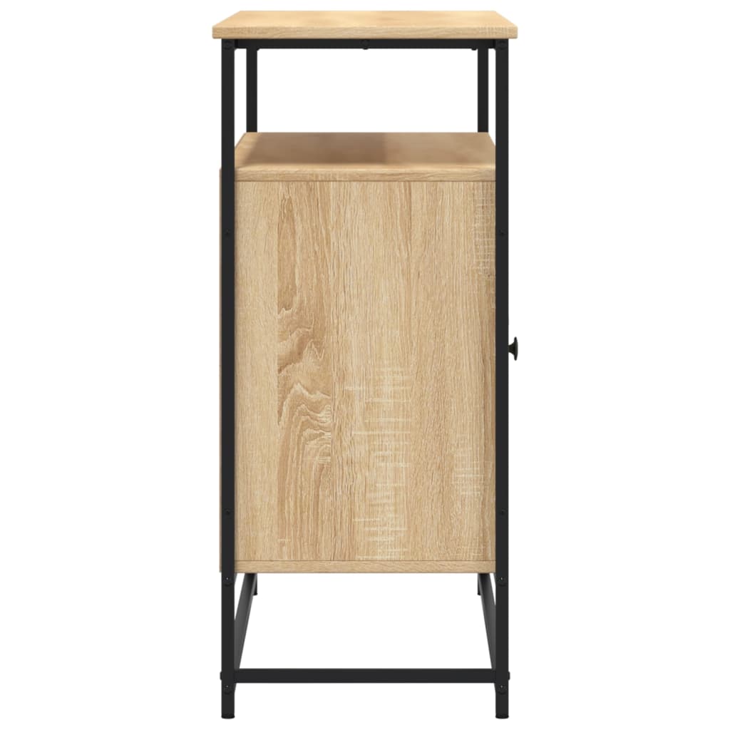 Dressoir 100x35x80 cm bewerkt hout sonoma eikenkleurig is nu te koop bij PeponiXL, paradijselijk wonen!