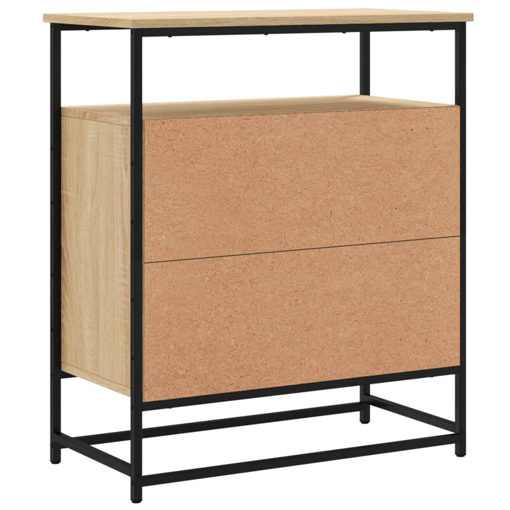 Dressoir Sonoma Eiken 69x35x80 cm Bewerkt Hout is nu te koop bij PeponiXL, paradijselijk wonen!
