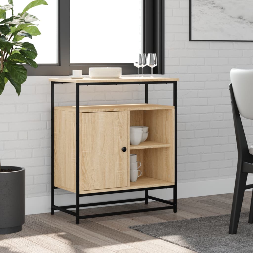 Dressoir Sonoma Eiken 69x35x80 cm Bewerkt Hout is nu te koop bij PeponiXL, paradijselijk wonen!