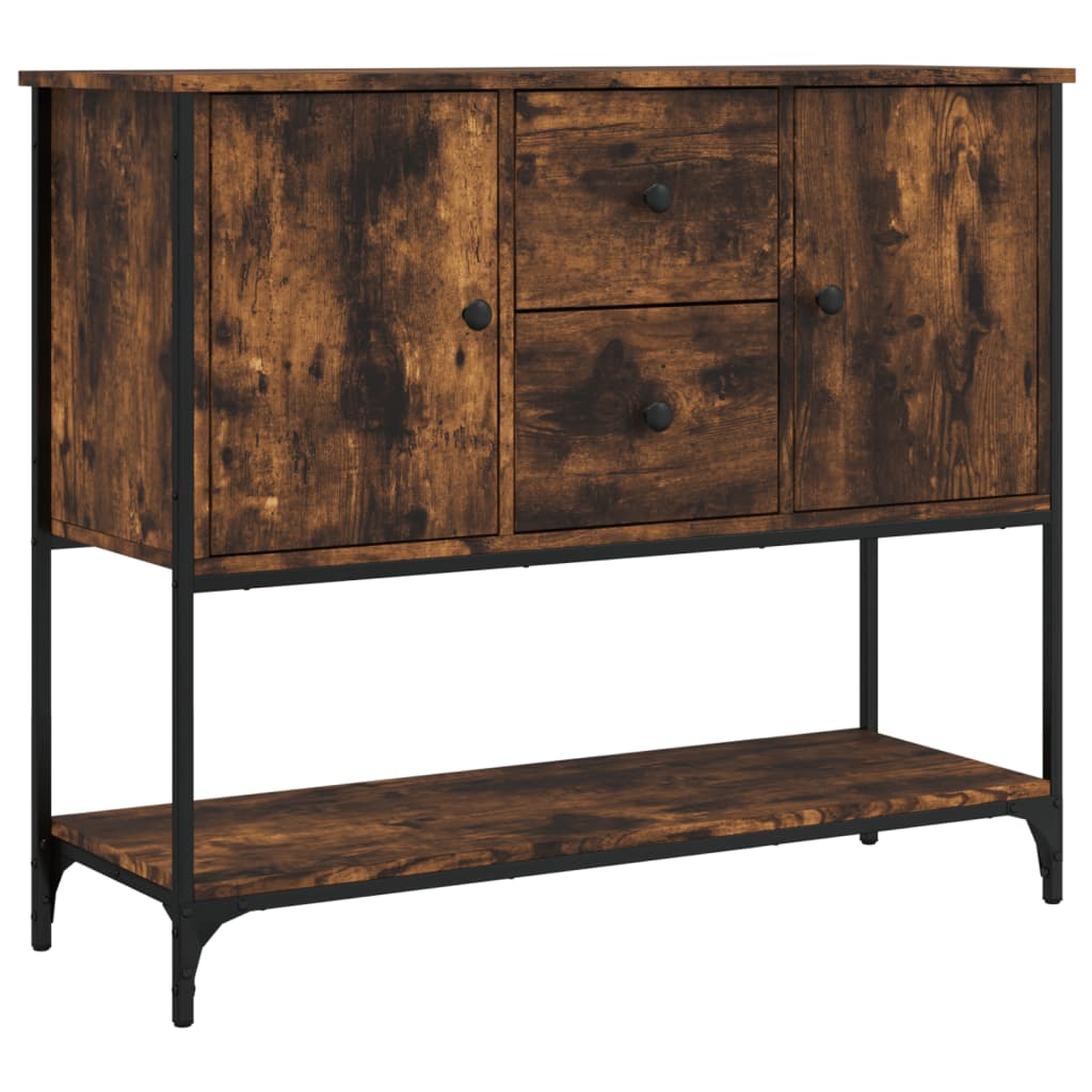 Dressoir 100x36x85 cm bewerkt hout gerookt eikenkleurig is nu te koop bij PeponiXL, paradijselijk wonen!