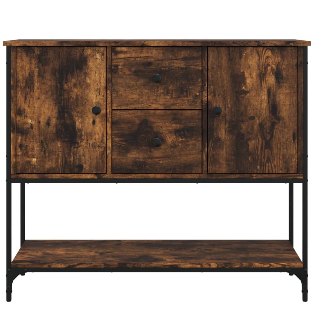 Dressoir 100x36x85 cm bewerkt hout gerookt eikenkleurig is nu te koop bij PeponiXL, paradijselijk wonen!