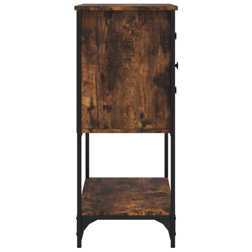 Dressoir 100x36x85 cm bewerkt hout gerookt eikenkleurig is nu te koop bij PeponiXL, paradijselijk wonen!