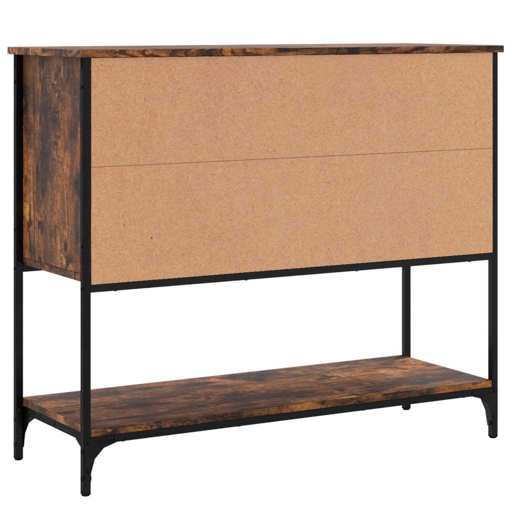 Dressoir 100x36x85 cm bewerkt hout gerookt eikenkleurig is nu te koop bij PeponiXL, paradijselijk wonen!