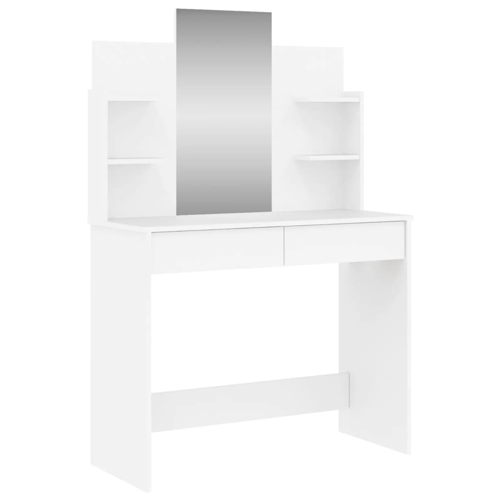Kaptafel met spiegel 96x39x142 cm wit is nu te koop bij PeponiXL, paradijselijk wonen!