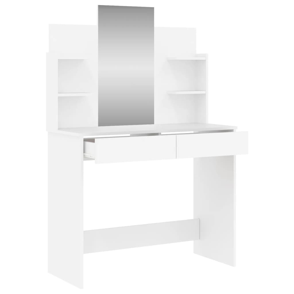 Kaptafel met spiegel 96x39x142 cm wit is nu te koop bij PeponiXL, paradijselijk wonen!