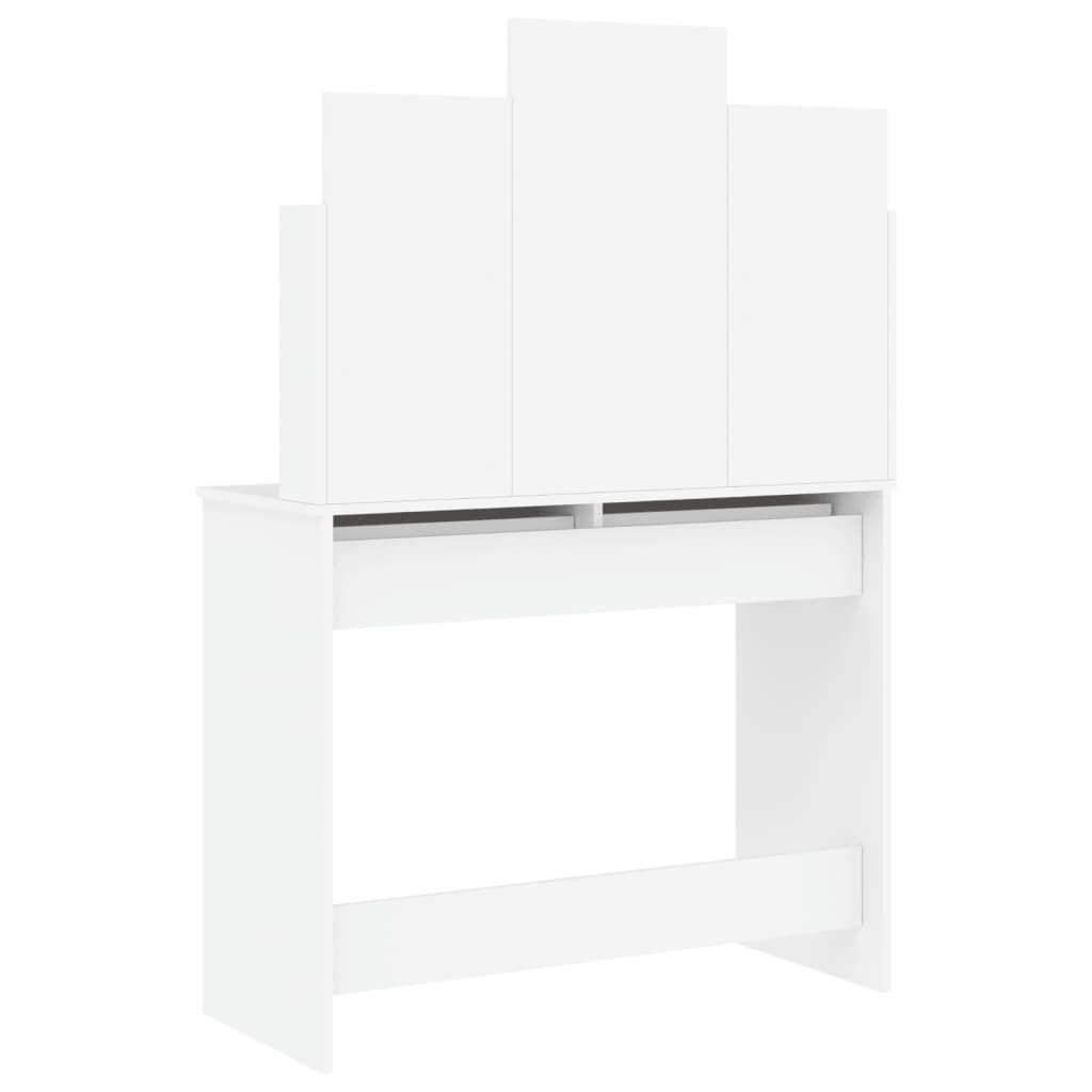 Kaptafel met spiegel 96x39x142 cm wit is nu te koop bij PeponiXL, paradijselijk wonen!