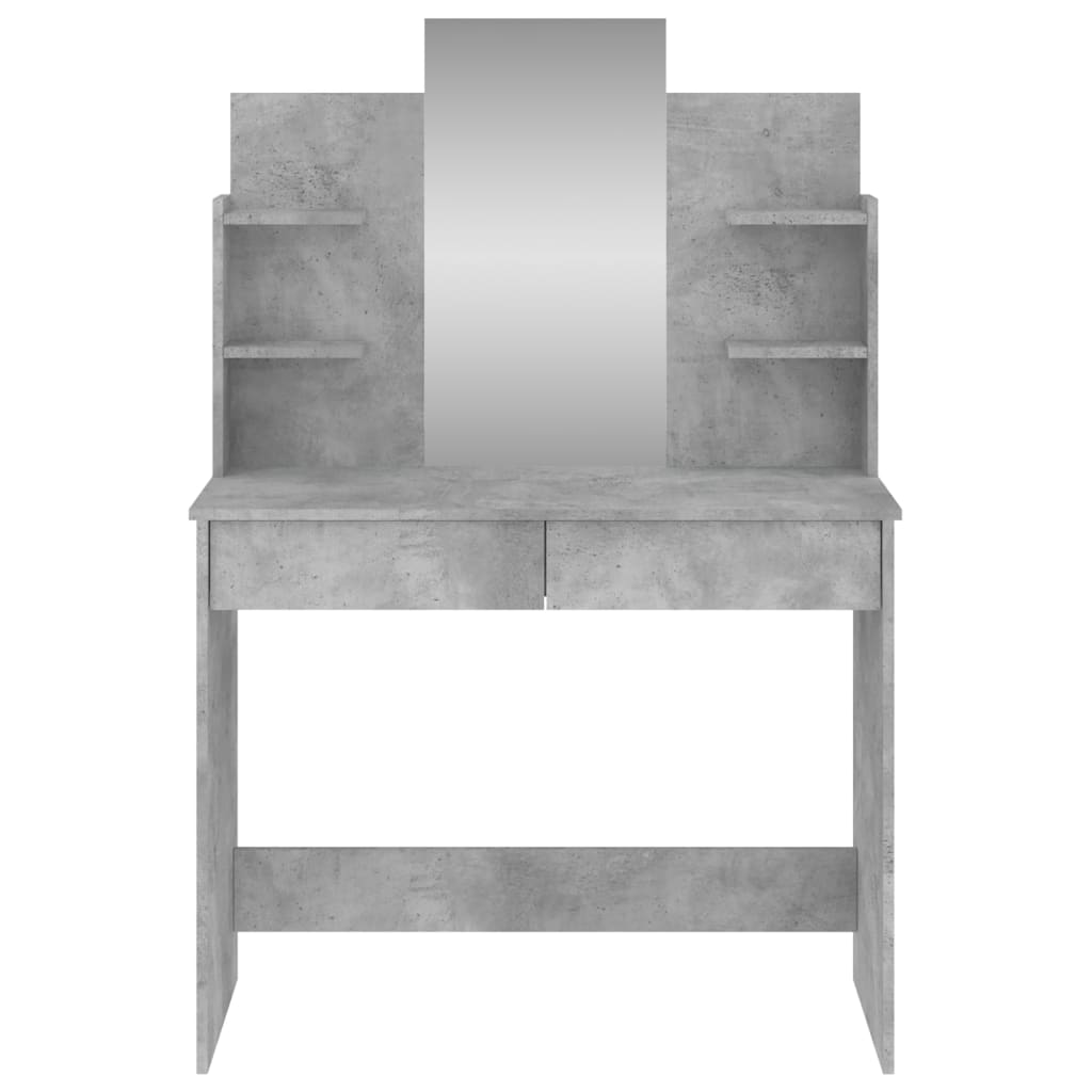 Kaptafel met spiegel 96x39x142 cm betongrijs is nu te koop bij PeponiXL, paradijselijk wonen!
