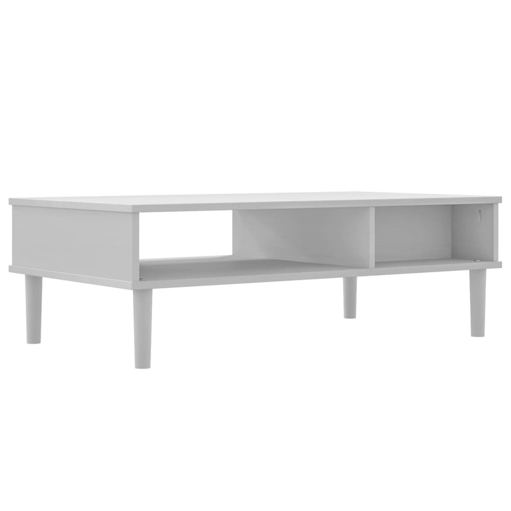 Salontafel SENJA 100x55x33 cm rattan-look massief hout wit is nu te koop bij PeponiXL, paradijselijk wonen!