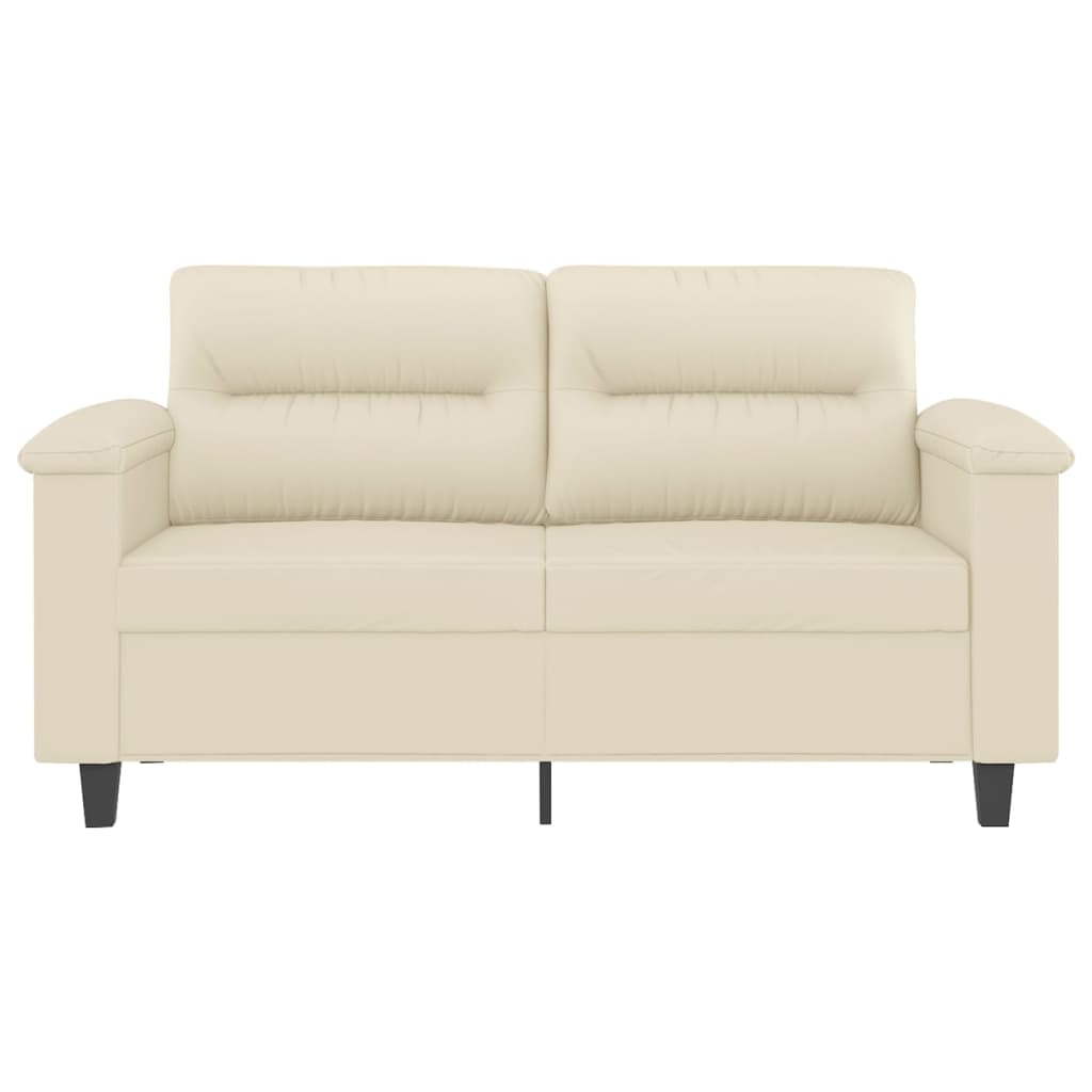 Tweezitsbank 120 cm kunstleer crèmekleurig is nu te koop bij PeponiXL, paradijselijk wonen!