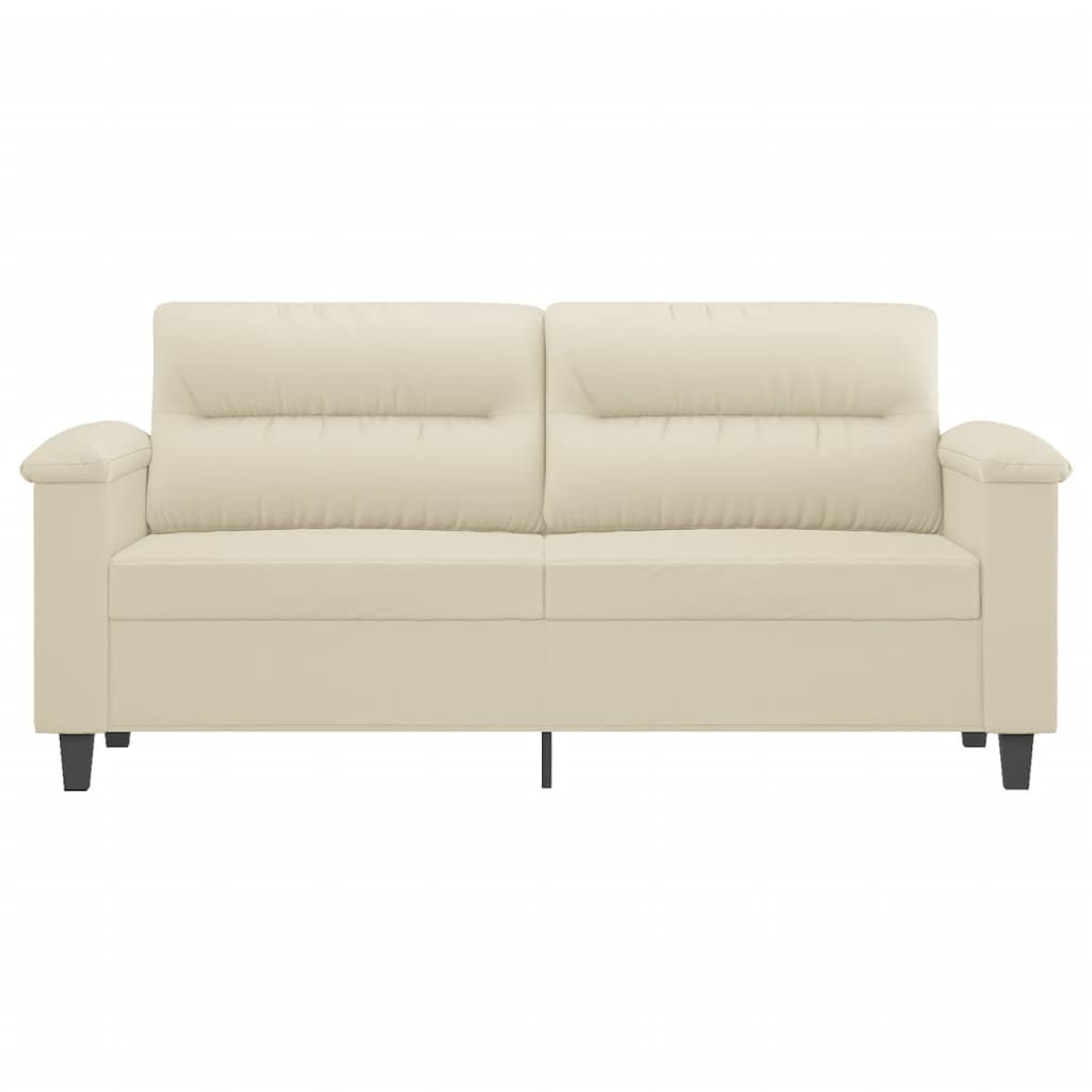 Tweezitsbank 140 cm kunstleer crèmekleurig is nu te koop bij PeponiXL, paradijselijk wonen!