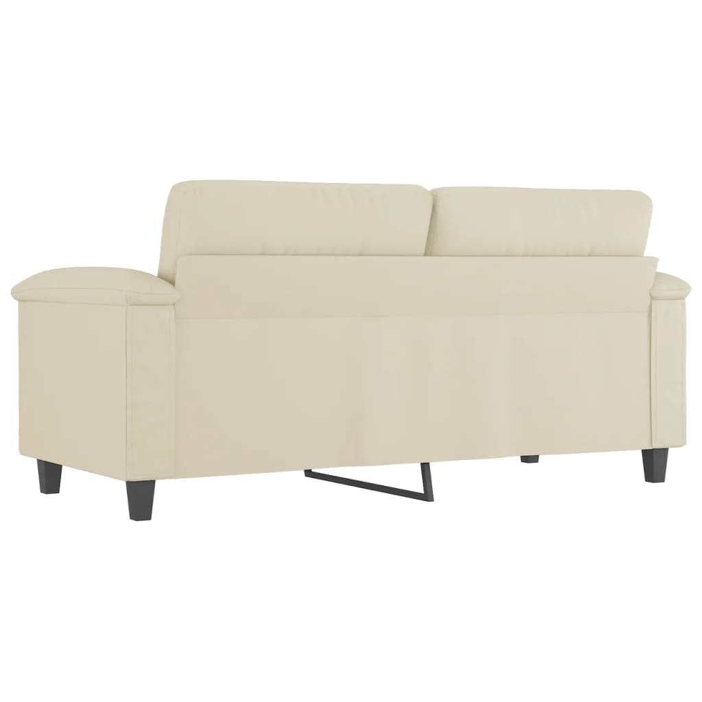Tweezitsbank 140 cm kunstleer crèmekleurig is nu te koop bij PeponiXL, paradijselijk wonen!