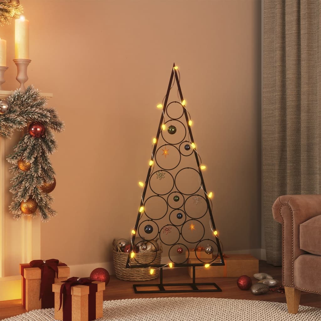 Kerstdecoratie kerstboom 125 cm metaal zwart is nu te koop bij PeponiXL, paradijselijk wonen!