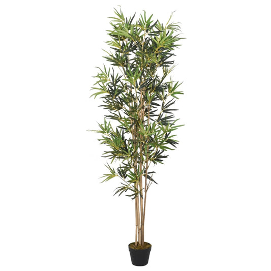 Kunstplant bamboe 552 bladeren 120 cm groen is nu te koop bij PeponiXL, paradijselijk wonen!