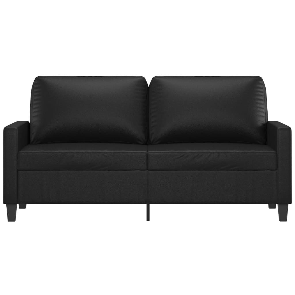 Tweezitsbank 140 cm kunstleer zwart is nu te koop bij PeponiXL, paradijselijk wonen!