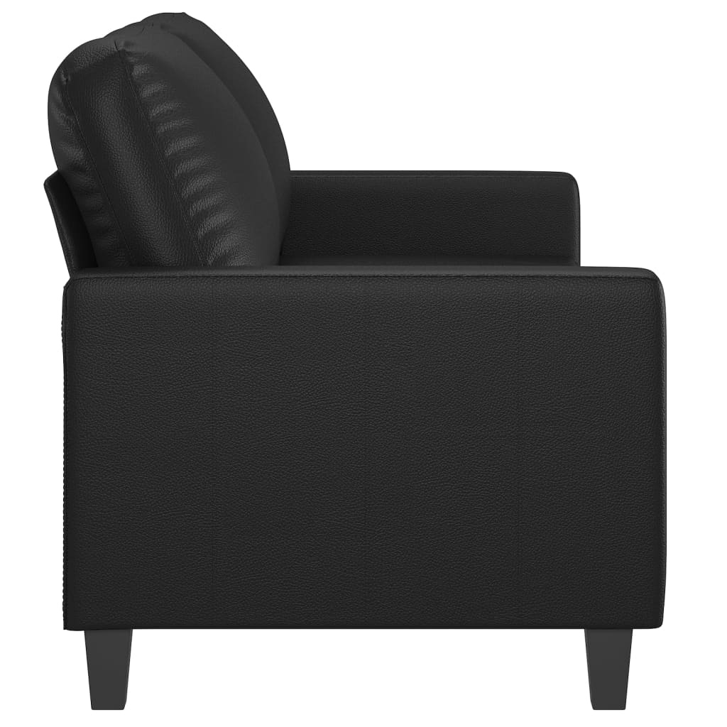 Tweezitsbank 140 cm kunstleer zwart is nu te koop bij PeponiXL, paradijselijk wonen!