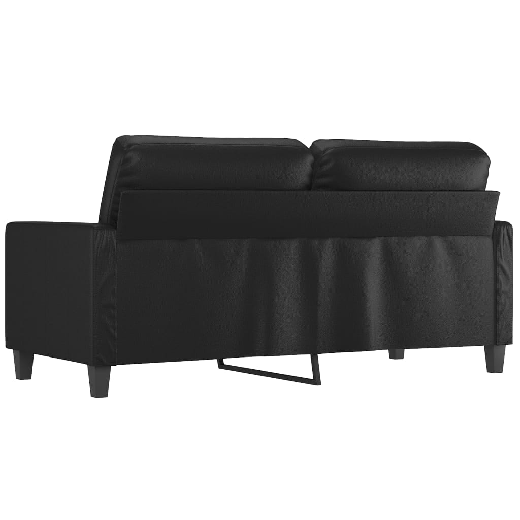 Tweezitsbank 140 cm kunstleer zwart is nu te koop bij PeponiXL, paradijselijk wonen!