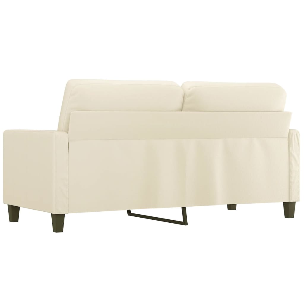 Tweezitsbank 140 cm kunstleer crèmekleurig is nu te koop bij PeponiXL, paradijselijk wonen!