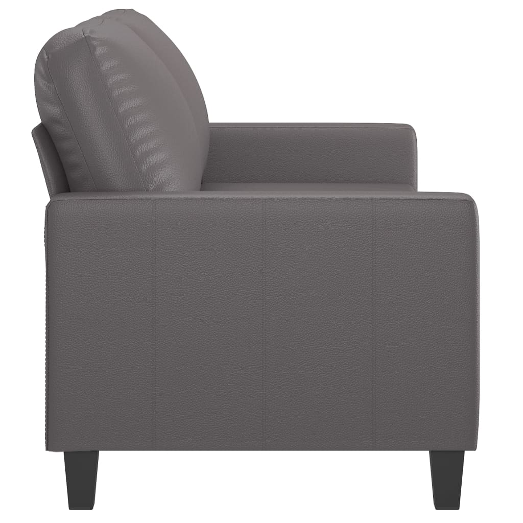 Tweezitsbank 140 cm kunstleer grijs is nu te koop bij PeponiXL, paradijselijk wonen!
