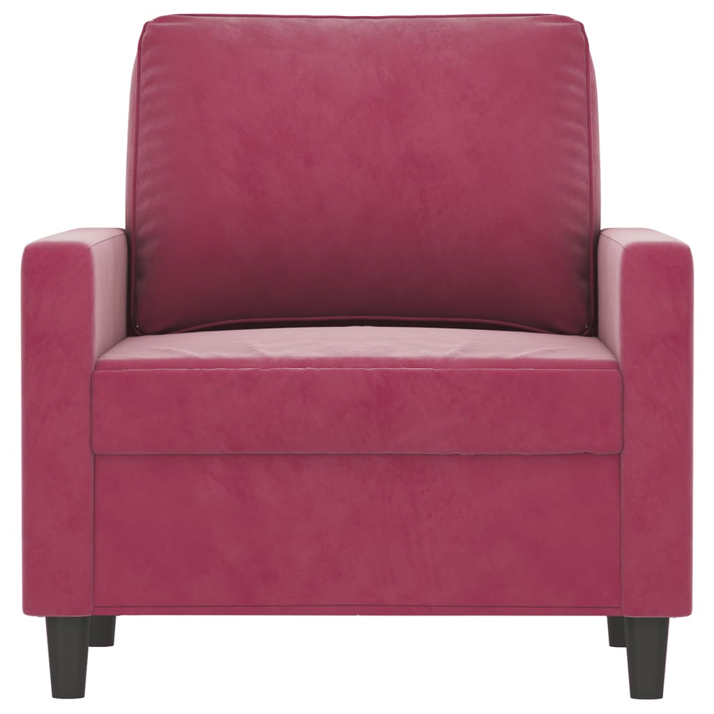 Fauteuil 60 cm fluweel wijnrood is nu te koop bij PeponiXL, paradijselijk wonen!