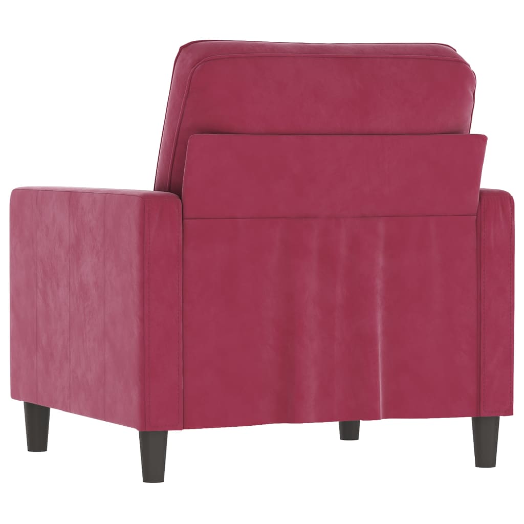Fauteuil 60 cm fluweel wijnrood is nu te koop bij PeponiXL, paradijselijk wonen!