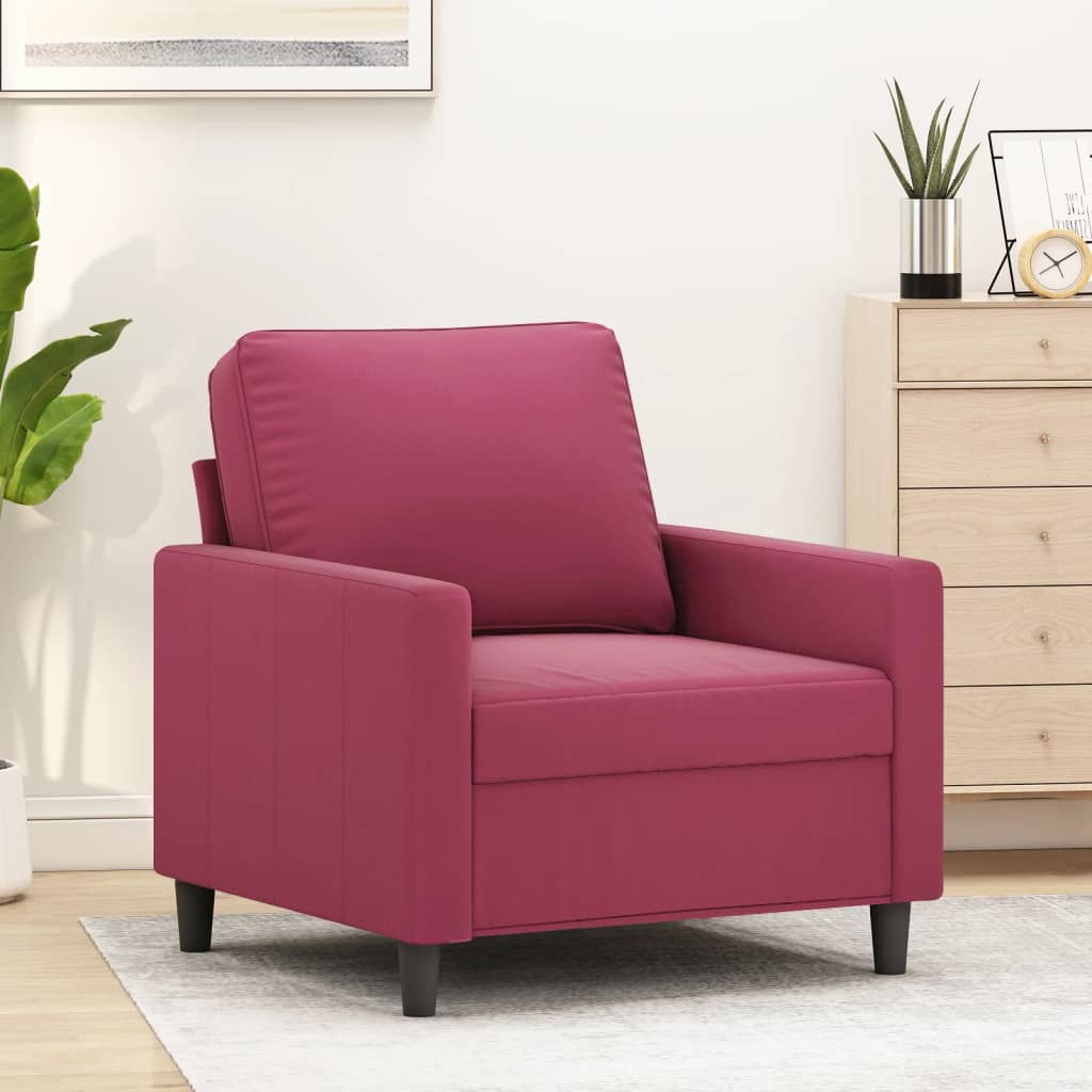 Fauteuil 60 cm fluweel wijnrood is nu te koop bij PeponiXL, paradijselijk wonen!
