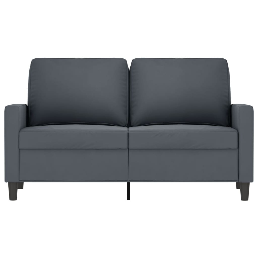 Tweezitsbank 120 cm fluweel donkergrijs is nu te koop bij PeponiXL, paradijselijk wonen!