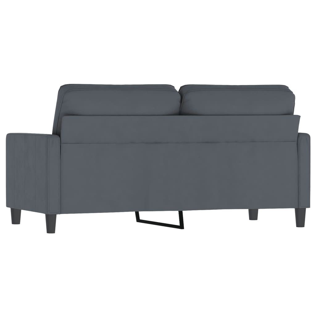 Tweezitsbank 140 cm fluweel donkergrijs is nu te koop bij PeponiXL, paradijselijk wonen!