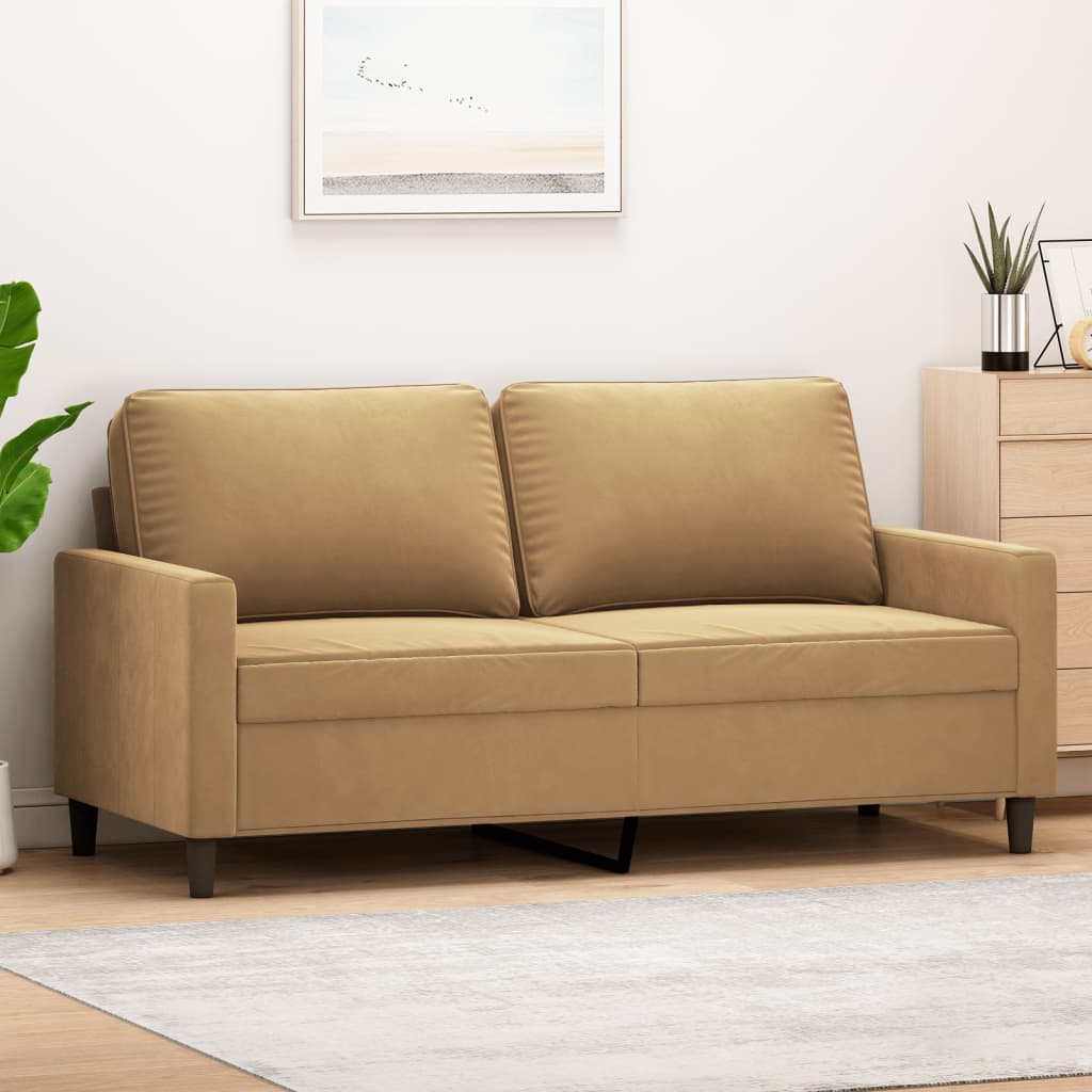 Tweezitsbank 140 cm stof bruin is nu te koop bij PeponiXL, paradijselijk wonen!