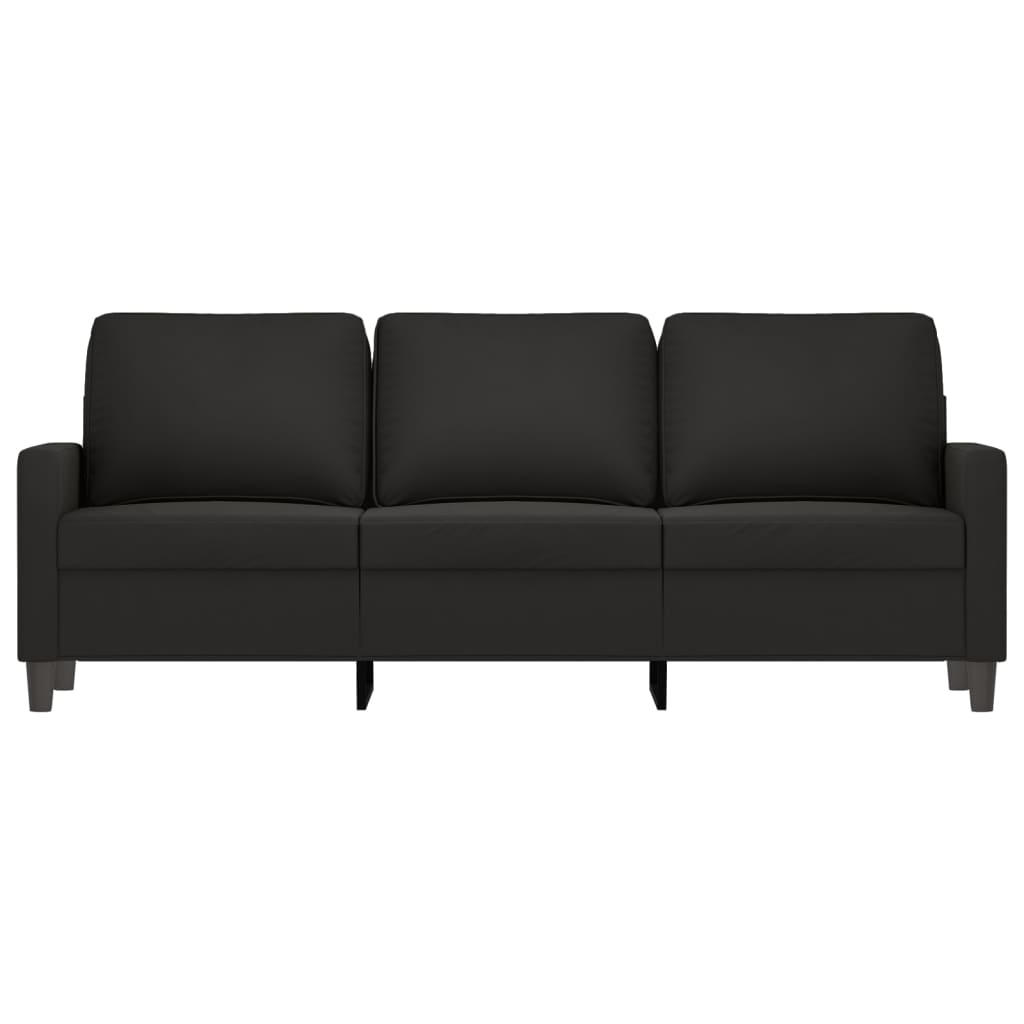 Driezitsbank 180 cm fluweel zwart is nu te koop bij PeponiXL, paradijselijk wonen!