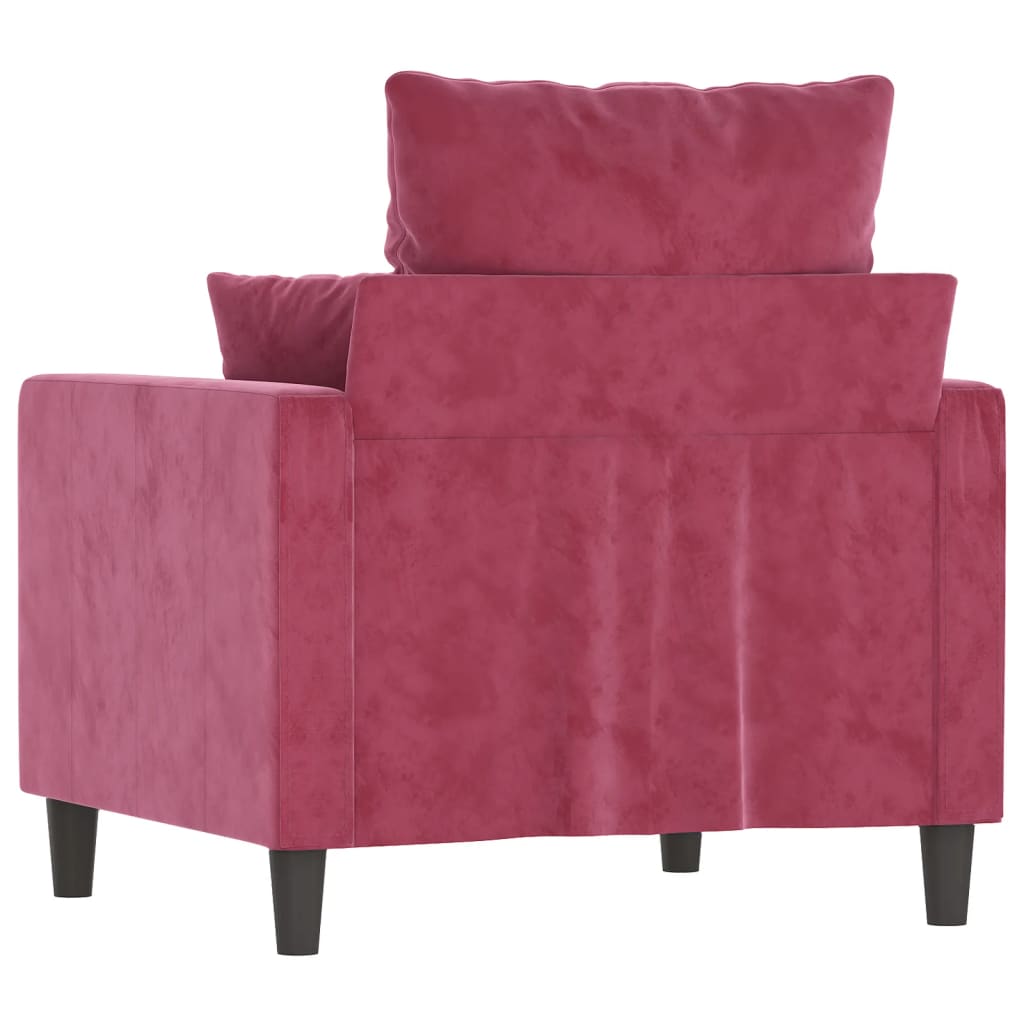 Fauteuil 60 cm fluweel wijnrood is nu te koop bij PeponiXL, paradijselijk wonen!