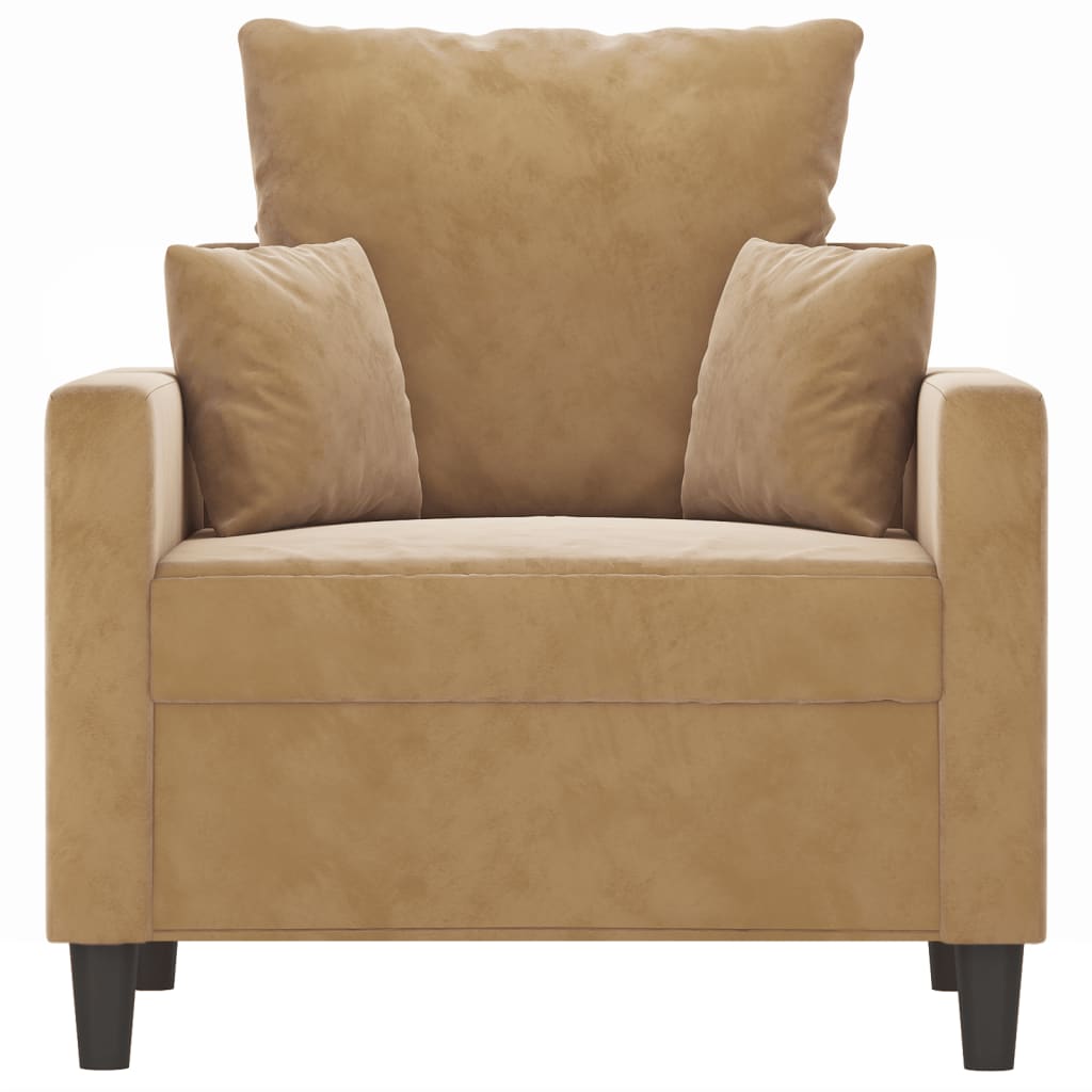Fauteuil 60 cm fluweel bruin is nu te koop bij PeponiXL, paradijselijk wonen!