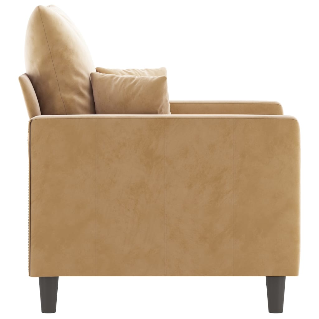 Fauteuil 60 cm fluweel bruin is nu te koop bij PeponiXL, paradijselijk wonen!
