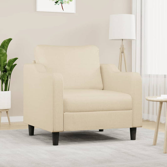 Fauteuil 60 cm stof crèmekleurig is nu te koop bij PeponiXL, paradijselijk wonen!