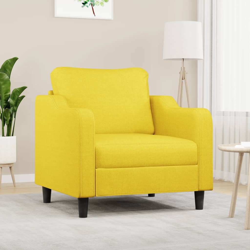 Fauteuil 60 cm stof lichtgeel is nu te koop bij PeponiXL, paradijselijk wonen!