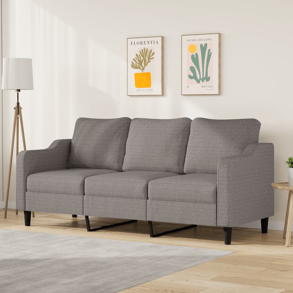 Driezitsbank 180 cm stof taupe is nu te koop bij PeponiXL, paradijselijk wonen!